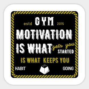 Gym motivation logo Sticker